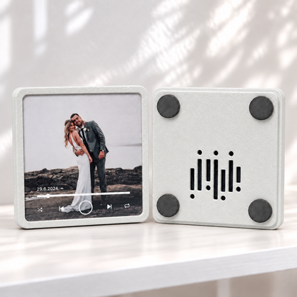 Personalized Square-Shaped Speaker – Your Photo + Your Song