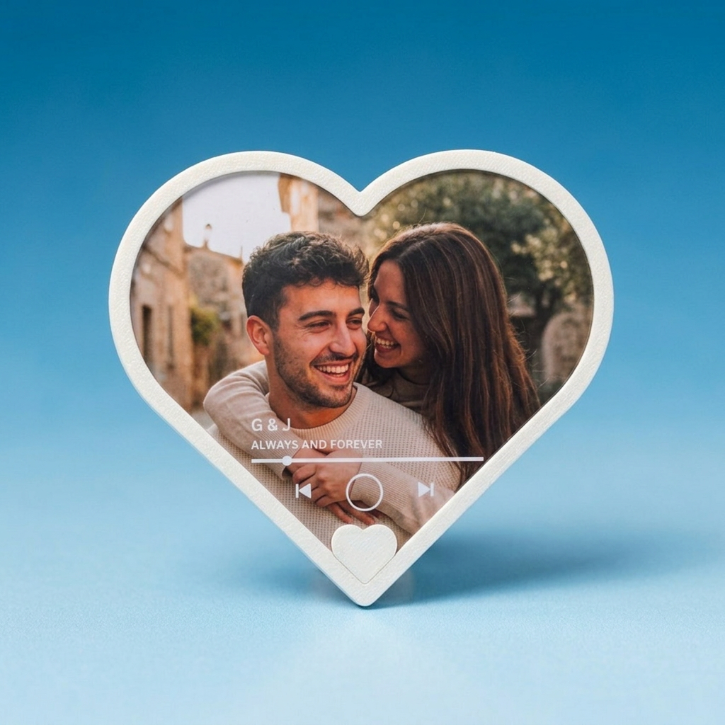 Personalizirani Zvučnik u Obliku Srca – Vaša fotografija + Vaša pjesma 